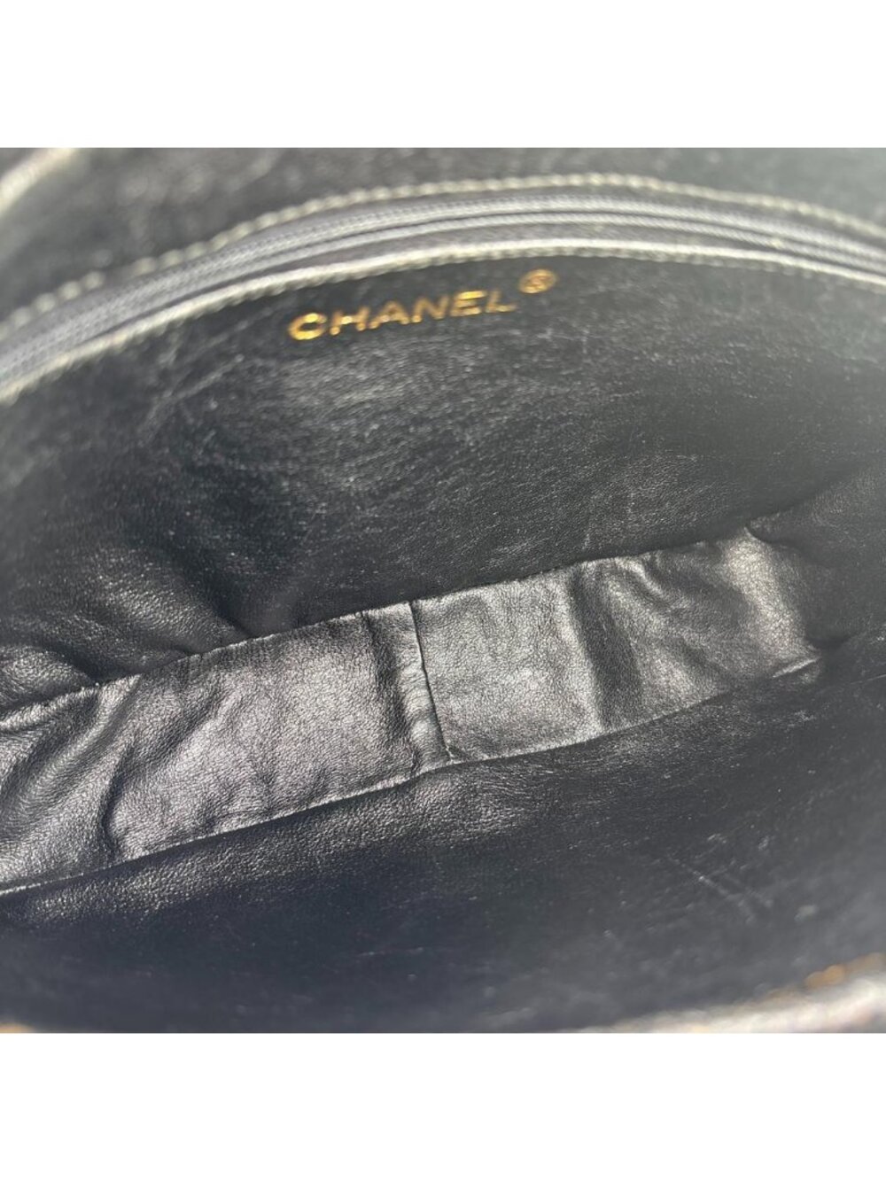 Chanel Quilted Lambskin Shoulder Bag Black Fringe - Picture 11 of 13